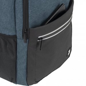 Рюкзак BRAUBERG URBAN универсальный, с отделением для ноутбука, USB-порт, "Denver", синий, 46х30х16 см