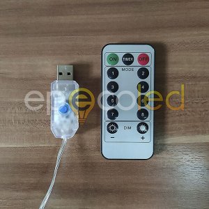 Гирлянда-занавес EPECOLED теплая белая (USB, на пульте, 3х2 метра, 200LED)