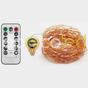 Гирлянда EPECOLED золотая (USB, на пульте, 30 метров, 300LED)