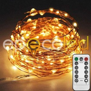 Гирлянда EPECOLED золотая (USB, на пульте, 30 метров, 300LED)