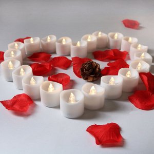 Свечи EPECOLED на батарейках теплый свет, 12 шт