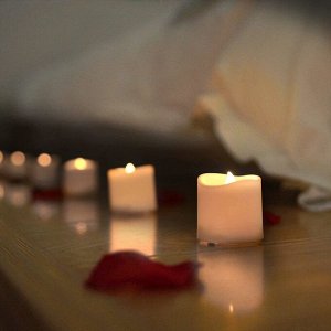 Свечи EPECOLED на батарейках теплый свет, 12 шт