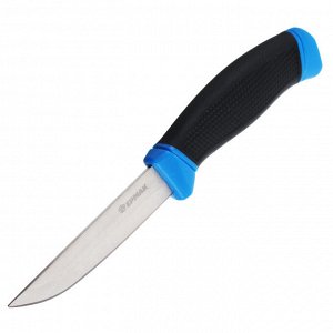 ЕРМАК Нож универсальный для рыбалки и туризма c ножнами, 21,5см, нерж. сталь, пластик