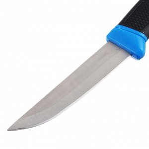 ЕРМАК Нож универсальный для рыбалки и туризма c ножнами, 21,5см, нерж. сталь, пластик