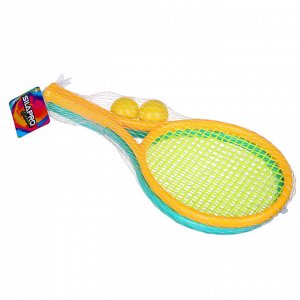 SILAPRO Набор для бадминтона детский в сетке (ракетка 2шт, мяч 2шт.), пластик, полиэстер