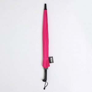 Зонт - трость полуавтоматический «Однотонный», 16 спиц, R = 48 см, цвет МИКС/чёрный