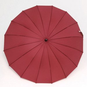 Зонт - трость полуавтоматический «Однотонный», 16 спиц, R = 48 см, цвет МИКС/чёрный