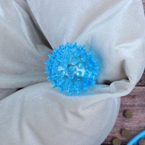 Мяч светящийся мини для кошек, TPR, 3,5 см, голубой