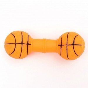 Игрушка пищащая "Баскетбольная гантель", 15,5 х 6 см