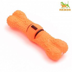 Игрушка пищащая "Мегакость" для собак, 22,5 см, оранжевая   7068498