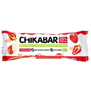 Батончик CHIKALAB глазированный CHIKABAR Strawberry Cream 60 г