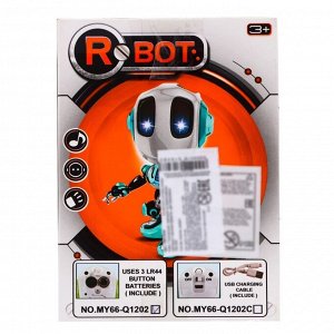 Время игры Робот «Повторюшка», реагирует на прикосновение, световые и звуковые эффекты, цвет бирюзовый