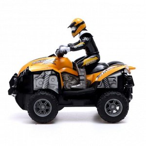 Мотоцикл радиоуправляемый «Квадроцикл», 1:12, цвет жёлтый