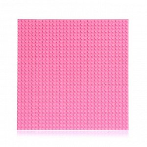 Пластина-перекрытие для конструктора, 25,5 ? 25,5 см, цвет розовый