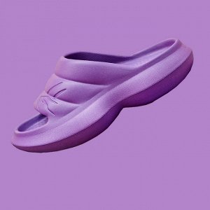 Женские тапочки на толстой подошве, резиновые, цвет пурпурный