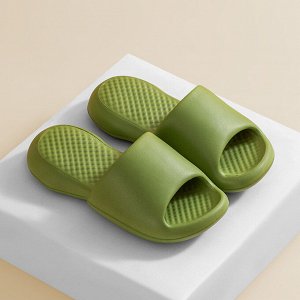 Женские тапочки на толстой подошве, резиновые, цвет зеленый