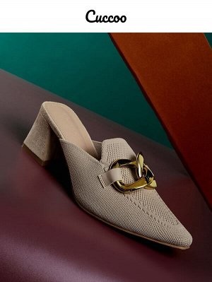 CUCCOO Casual Collection Вязаные туфли на каблуке с цепочкой