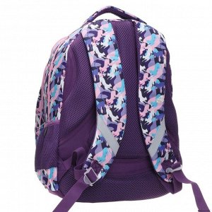Рюкзак молодёжный GoPack Teens Cats, 44 х 32 х 18 см, эргономичная спинк, розовый/фиолетовый