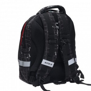 Рюкзак школьный Kite Education Street Style, 38 х 28 х 16 см, эргономичная спинка, чёрный