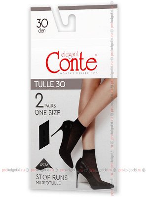 CONTE, TULLE 30 socks, 2 pairs
