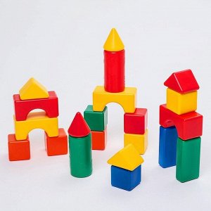 Кубики детские, пластиковые, цветные, 21 штука, 6 х 6 см