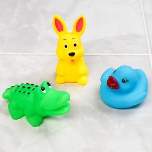 Набор резиновыx игрушек для игры в ванной «Морские животные», 6 шт., МИКС