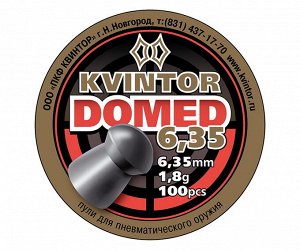 Пуля пневм. "Kvintor Domed" (100 шт.), 1,8гр, кал. 6,35мм