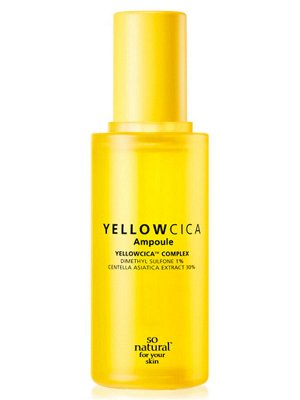 So Natural Ампульная сыворотка с экстрактом центеллы азиатской Yellow Cica Ampoule, 50 мл