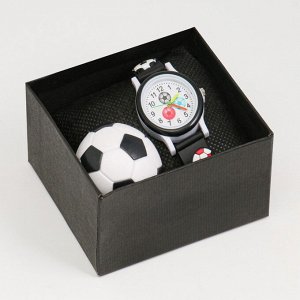 Подарочный набор "Футбол" 2 в 1: наручные часы, брелок