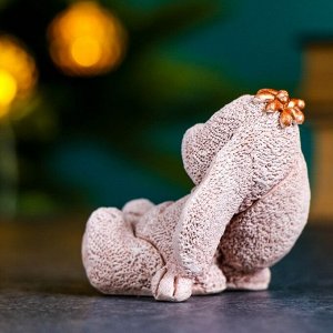 СИМА-ЛЕНД Фигура &quot;Кролик с бантом&quot; бежевый, 9х5х5см