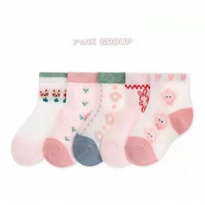 Набор носков для девочки (10 пар), принт "зайчик", цвета в ассортименте