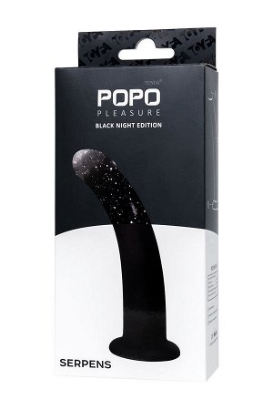 Анальный фаллоимитатор POPO Pleasure by TOYFA Serpens с изгибом S, силикон, черный, 13 см