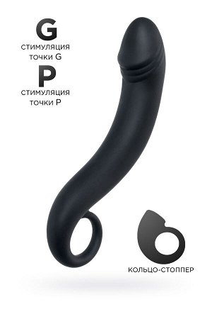 Анальный стимулятор TOYFA POPO Pleasure Dorado, водонепроницаемый, силикон, черный, 18 см, ? 3,5 см