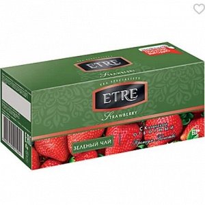 «ETRE», strawberry чай зеленый с клубникой, 25 пакетиков, 50 г