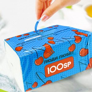 🇯🇵Япония Двухслойные бумажные салфетки &quot;100SP&quot; 200 шт. 175 x 150 мм