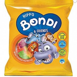 «HIPPO BONDI & FRIENDS», мармелад жевательный с соком ягод и фруктов, 70 г