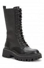 928352/02-01 черный текстиль/иск.кожа детские (для девочек) ботинки (О-З 2022)