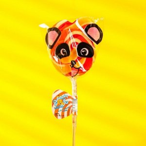 Леденцовая карамель на палочке, Candy Fox, «Мишка», фасовка 50 шт. 30 г