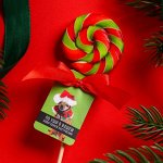 Леденец на палочке &quot;По уши в вашем новогоднем настроении&quot;, вкус: арбуз, 15 г.