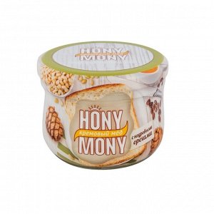 Кремовый мед Hony Mony, с кедровым орехом, 220 г