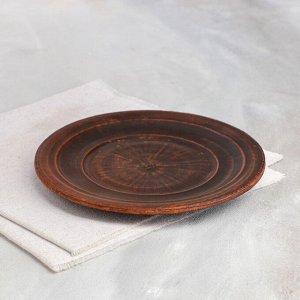 Тарелка "Гладкая", плоская, красная глина, 20 см