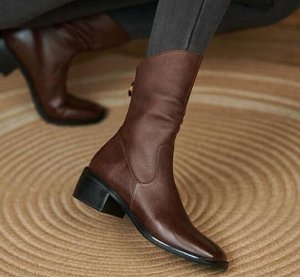 Ботинки осенние, темно-коричневый