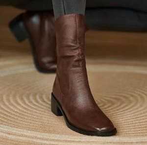 Ботинки осенние, темно-коричневый