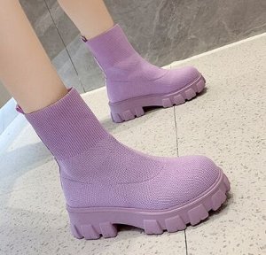 Ботинки осенние, фиолетовый