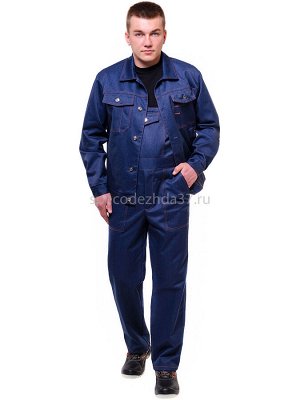 Костюм рабочий джинсовый "Специалист" цв.тёмно-синий (куртка+пк)