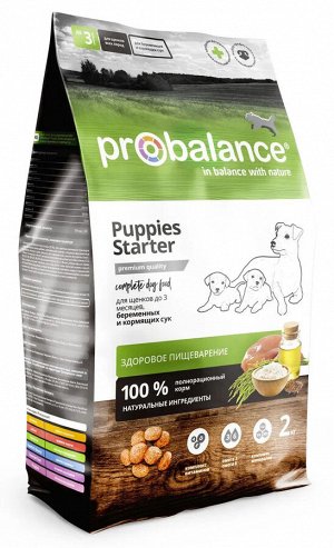 ProBalance Starter Корм сухой для щенков до 3-х мес. и собак в период беременности и лактации, 2 кг 1/6