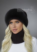 Комплект Ника норка трикотаж блэк манишка