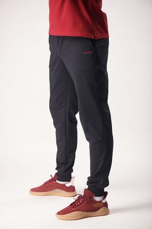 Спортивные брюки М-1241: Тёмно-синий / Бордо