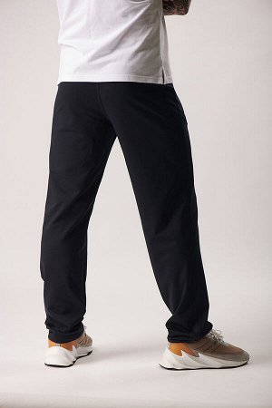 Спортивные брюки М-1222: Тёмно-синий / Серый меланж