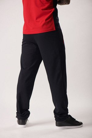 Спортивные брюки М-1222: Тёмно-синий / Красный